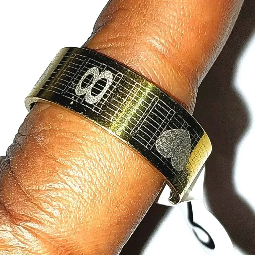 Stainless steel wide band hypoallergenic nickel free Men's ring sz 9